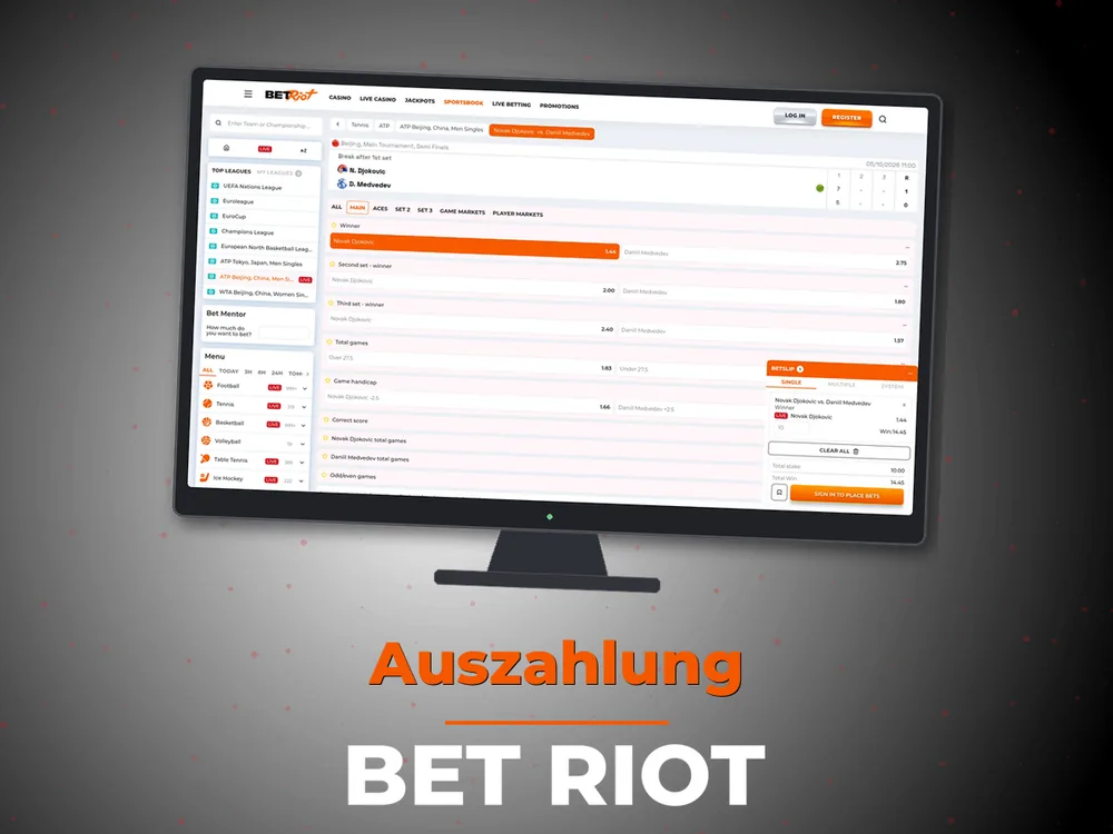 Bet Riot - Auszahlung