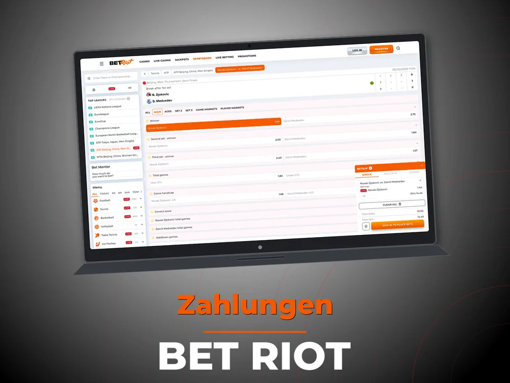 Bet Riot - Zahlungen