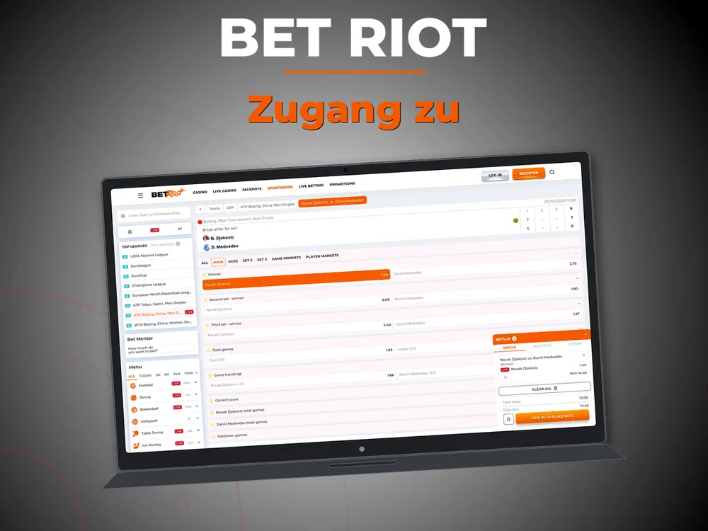 Bet Riot - Zugang zu