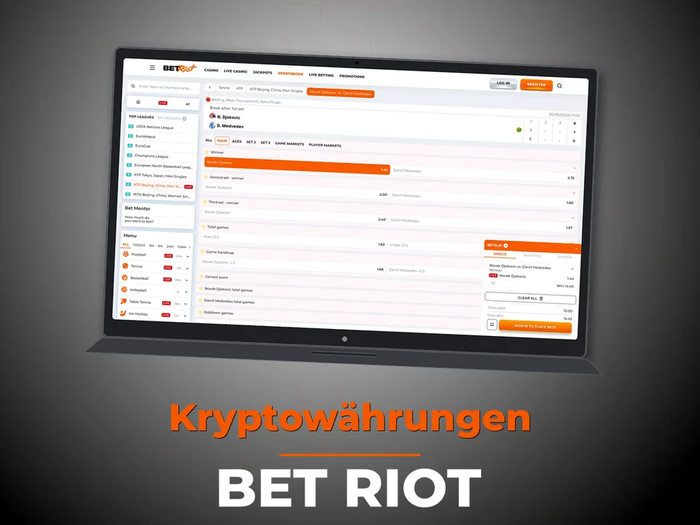 Bet Riot - Kryptowährungen