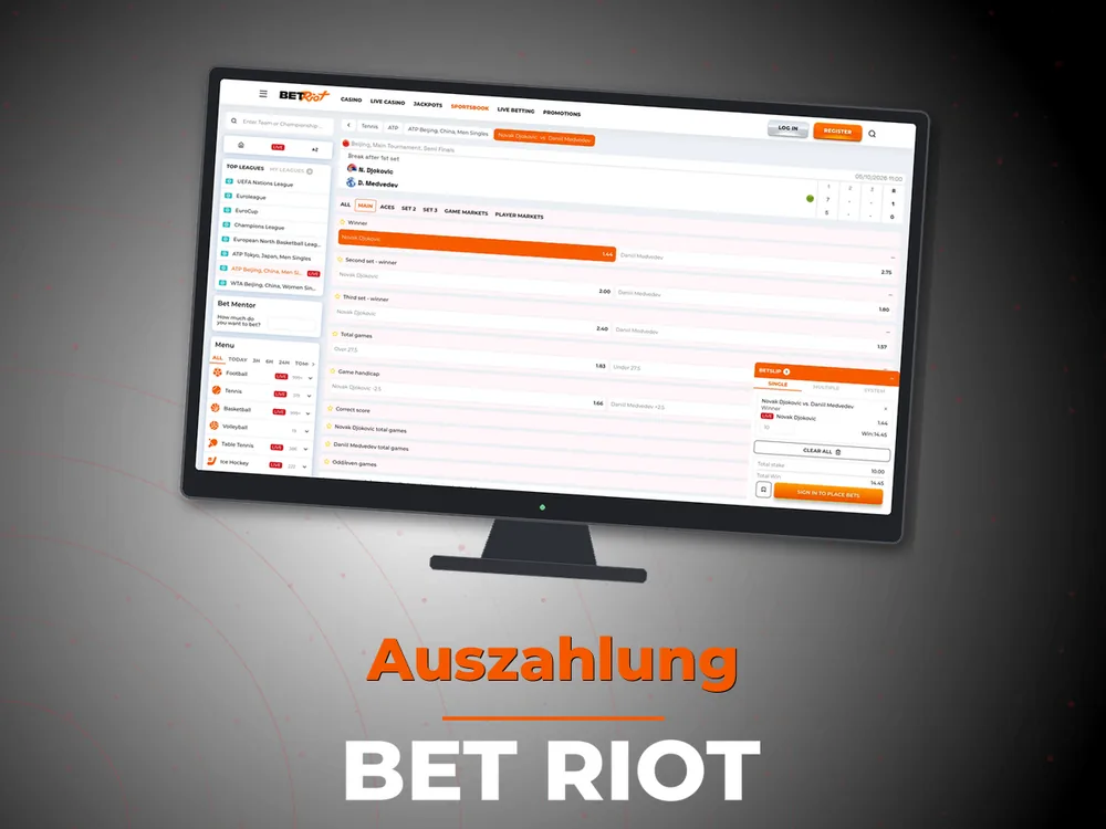 Bet Riot - Auszahlung