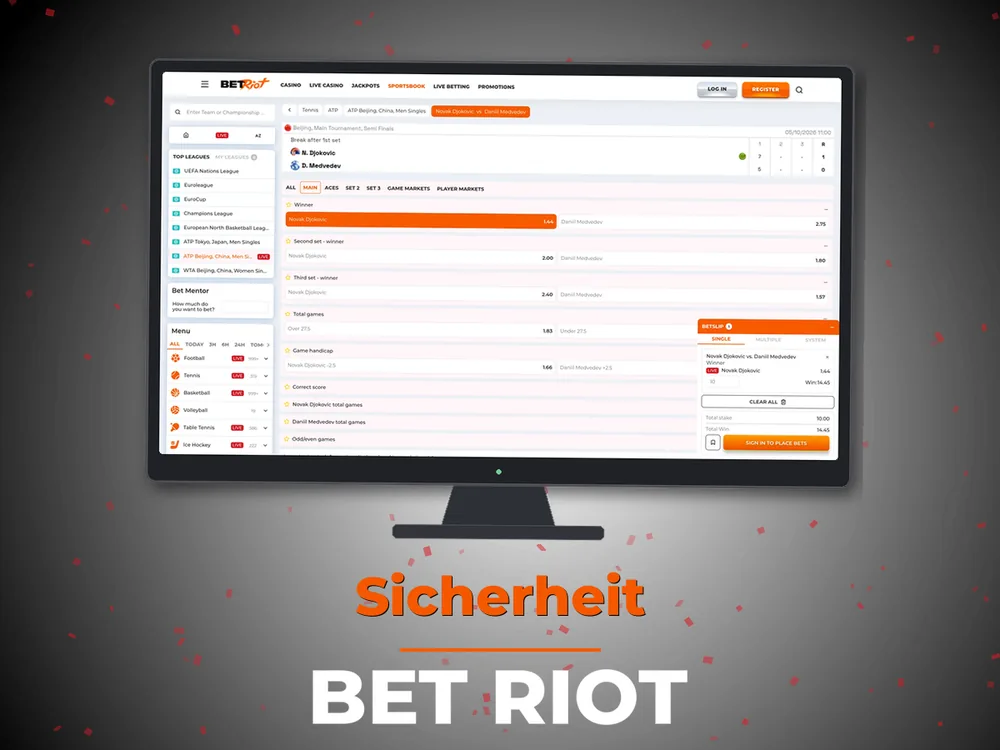 Bet Riot - Sicherheit