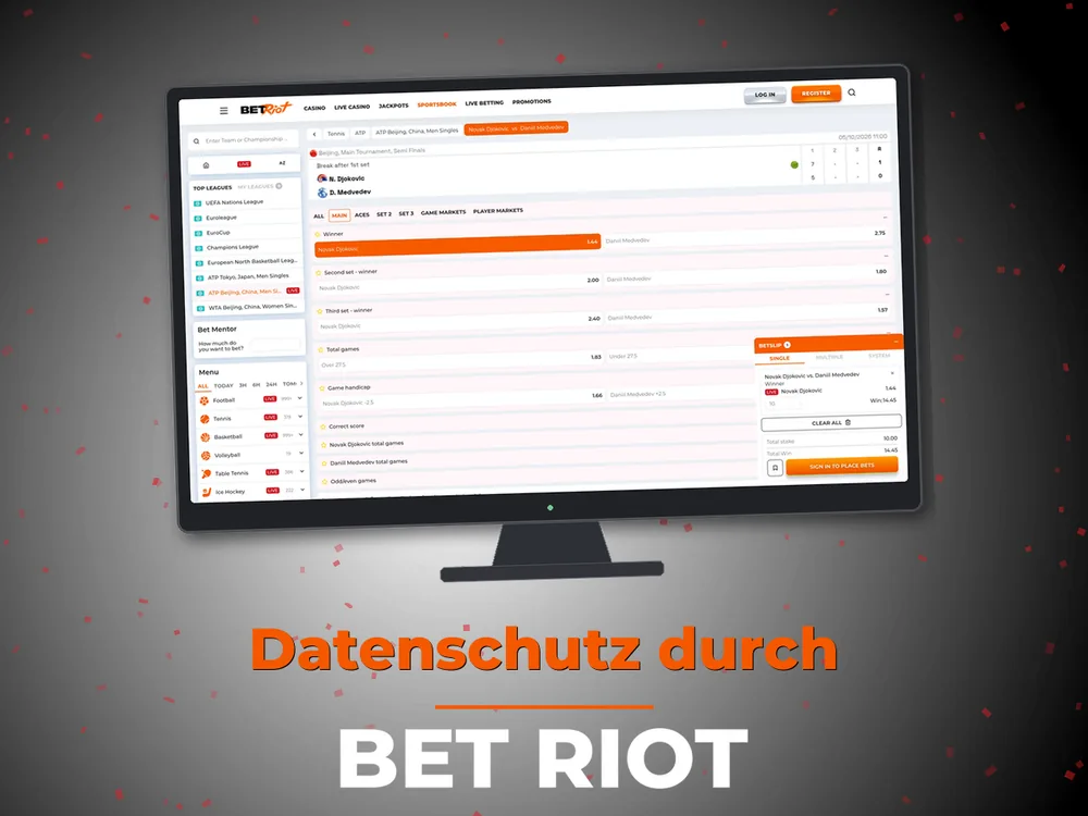 Bet Riot - Datenschutz durch