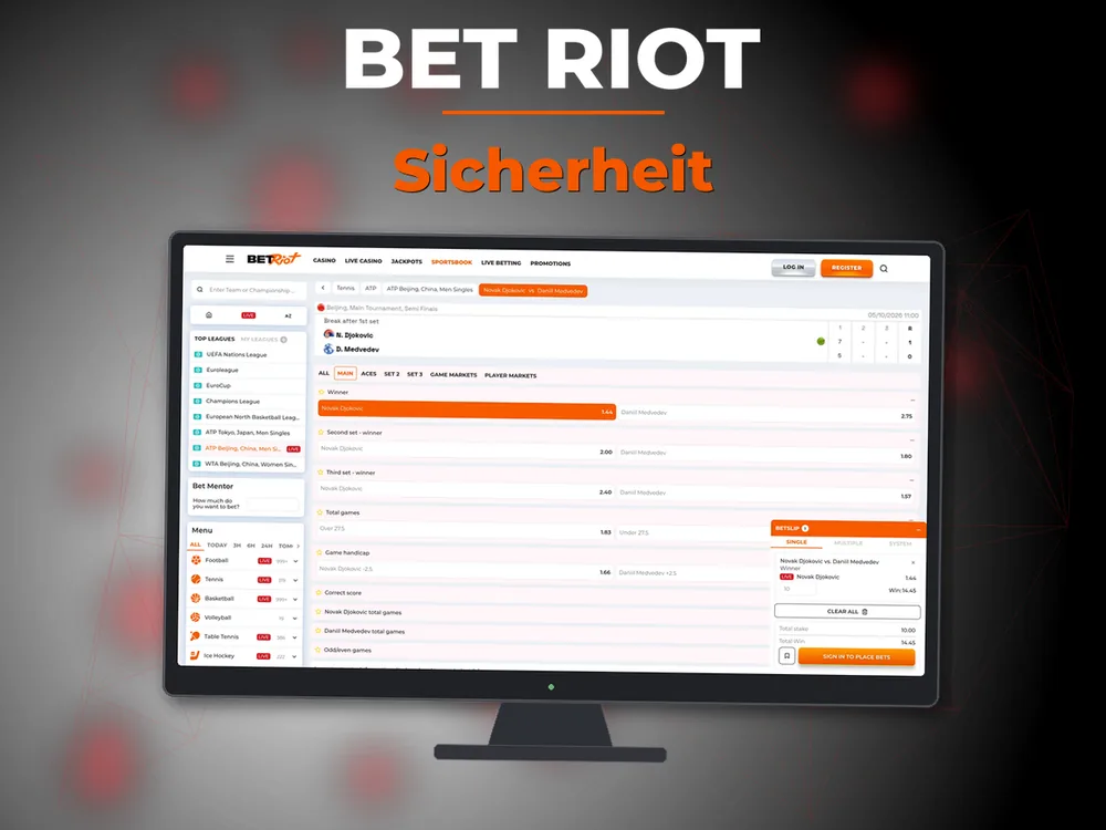 Bet Riot - Sicherheit