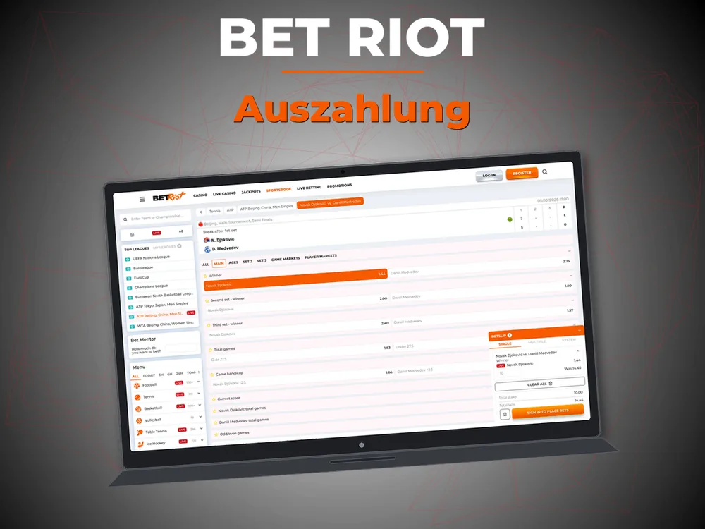 Bet Riot - Auszahlung