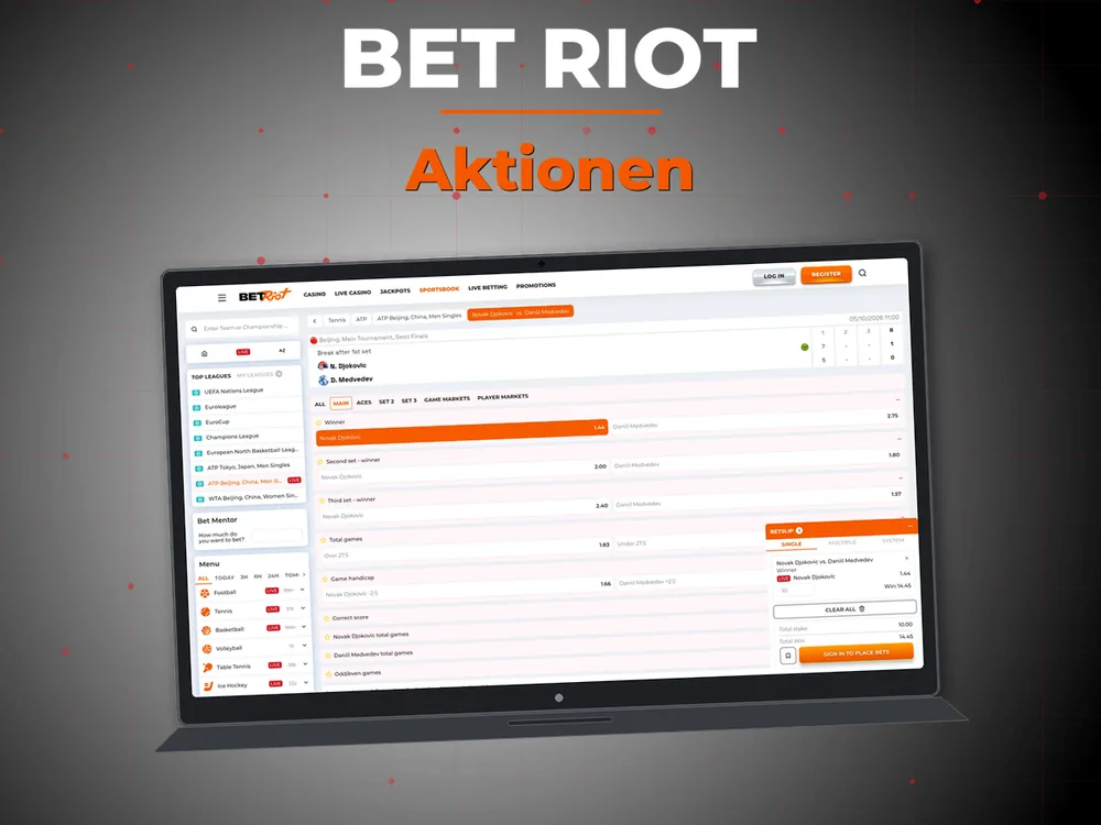 Bet Riot - Aktionen