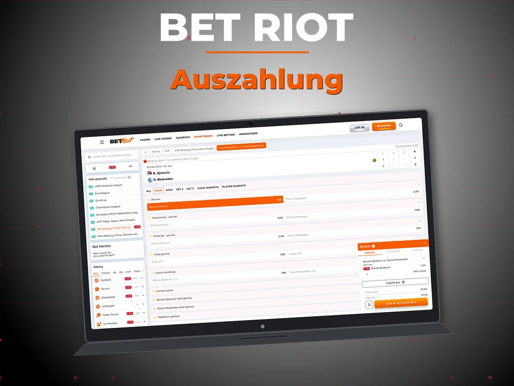 Bet Riot - Auszahlung