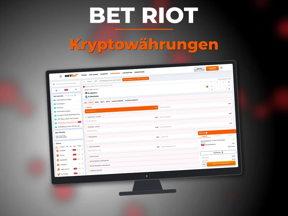 Bet Riot - Kryptowährungen