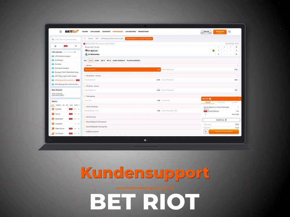 Bet Riot - Kundensupport