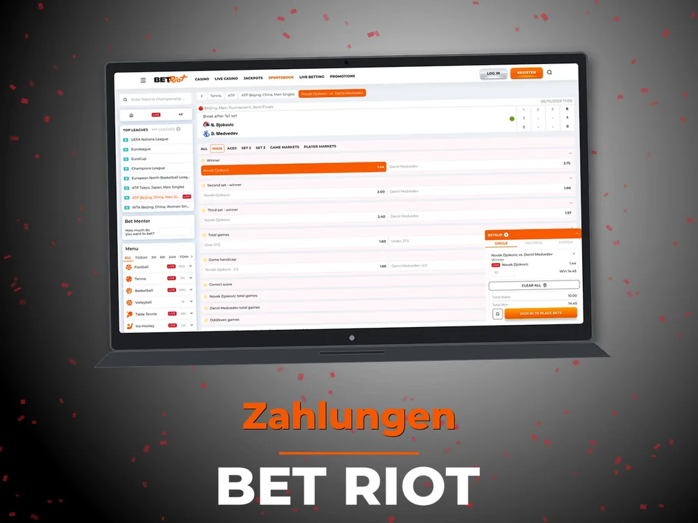Bet Riot - Zahlungen